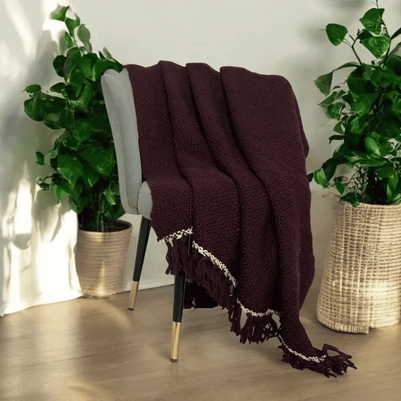 Ruby Weave Tufted Throw media 5