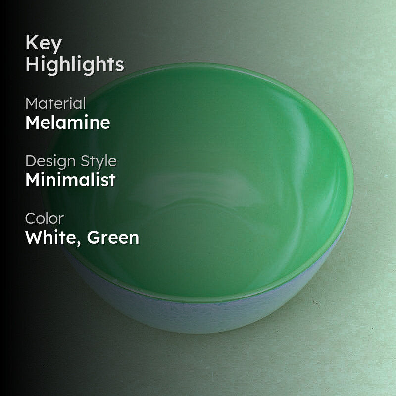 Axl Serving Bowl (Green & White) - 800 ML media 2