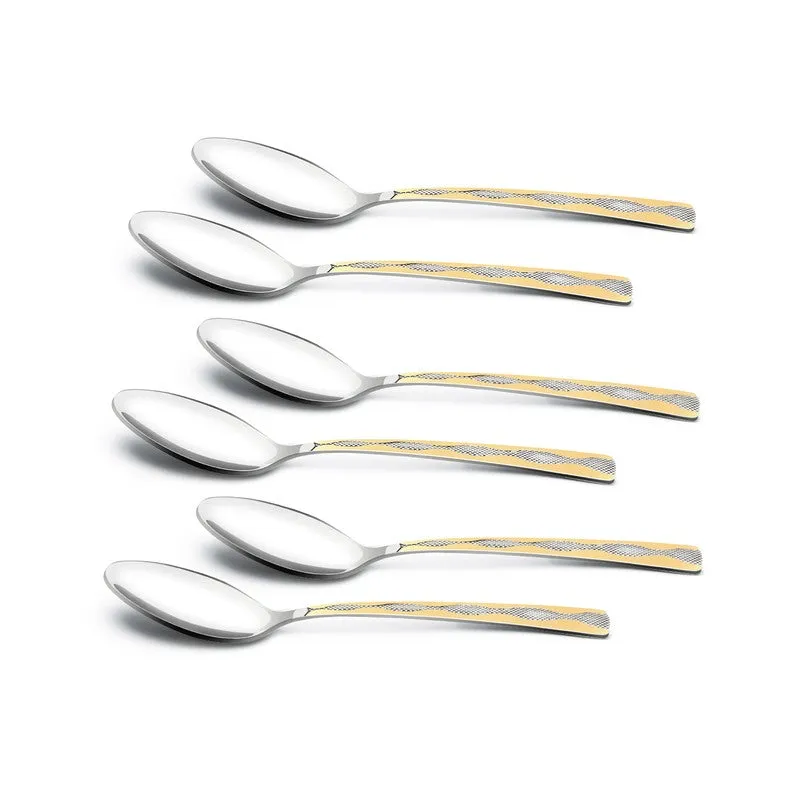 Tosca Stainless Steel Tea Spoon Set - Set of Six media 3
