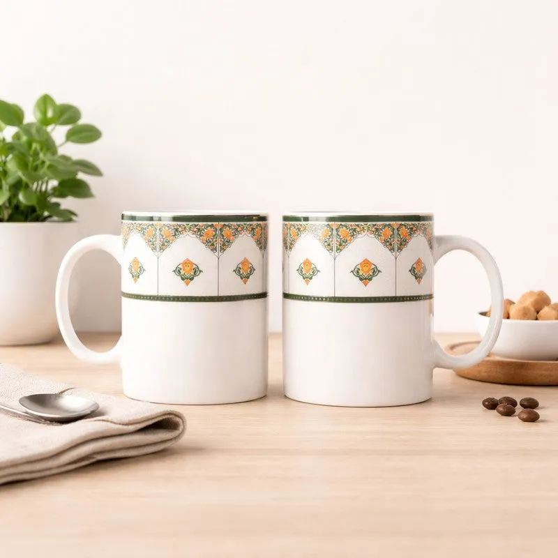 Linea 24k Gold Brushed Porcelain Coffee Mug (350 mL Each) - Set Of Six media 3