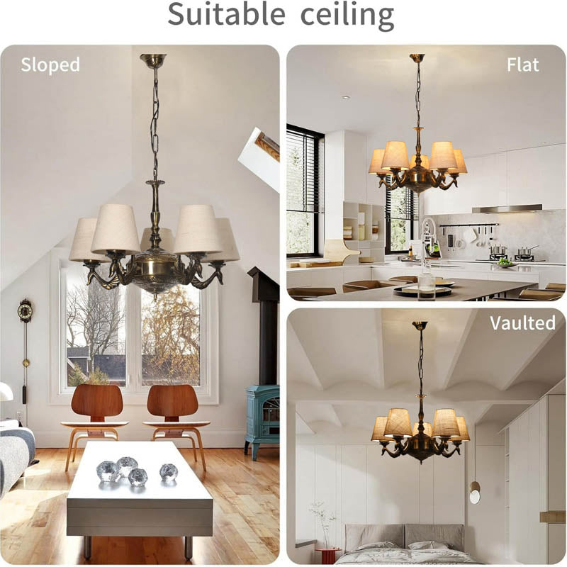 Blissful Conical Golden Antique Ceiling Lamp media 5