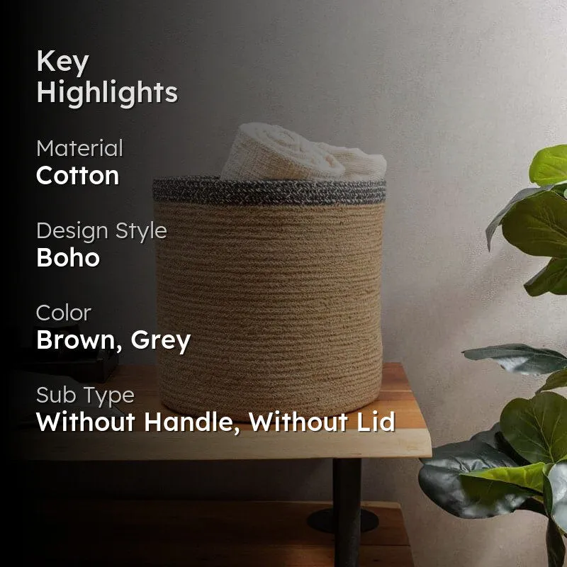 Ryna Natural Fiber Laundry Basket media 2