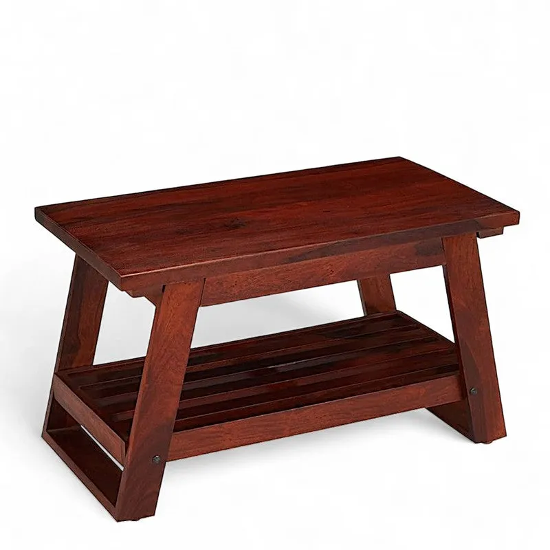 Axeron Sheesham Wooden Center Table - Rich Brown media 3