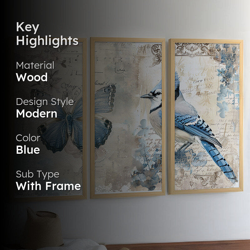 Whimsy Of Blues Wall Art - Set Of Three media 2