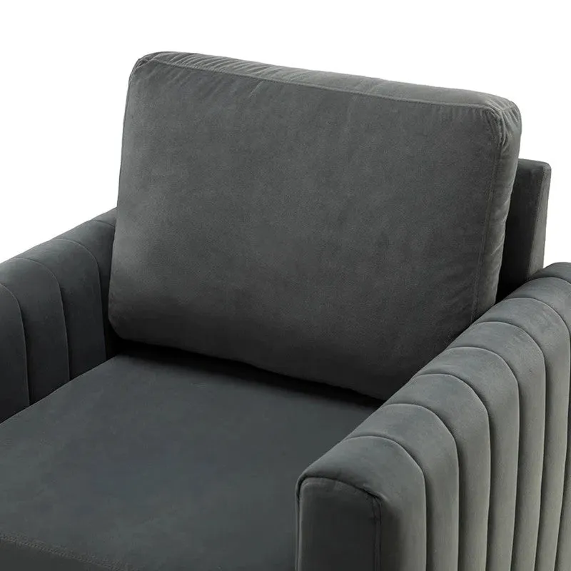 Baseo Neem Wood Accent Chair - Grey media 10