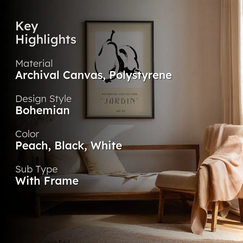 Pear Study Canvas Wall Painting With Black Frame media 2