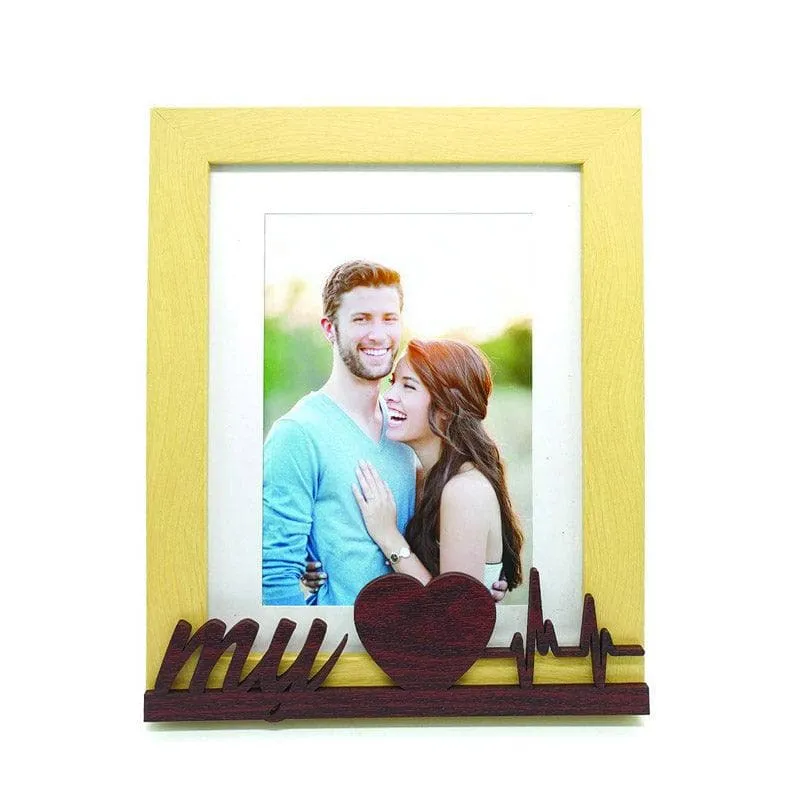 Valentine Heartbeat Photo Frame - Beige media 3