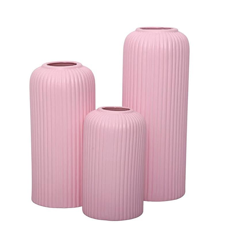 Pasha Ceramic Vase (Pink) - Set Of Three media 3