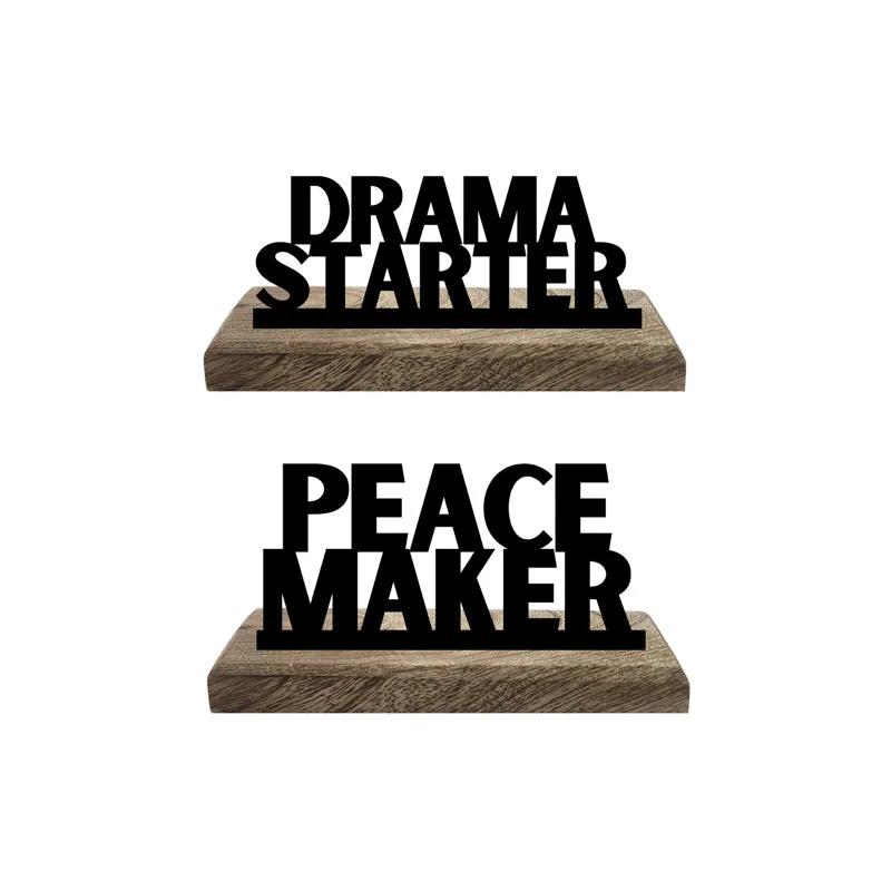 Drama Starter Typography Showpiece - Set Of Two media 4