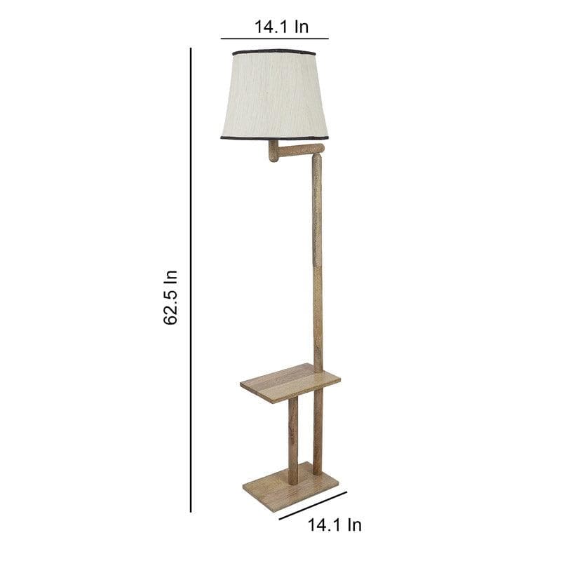 Mishuna Enya Floor Lamp With Shelf - Ivory media 5