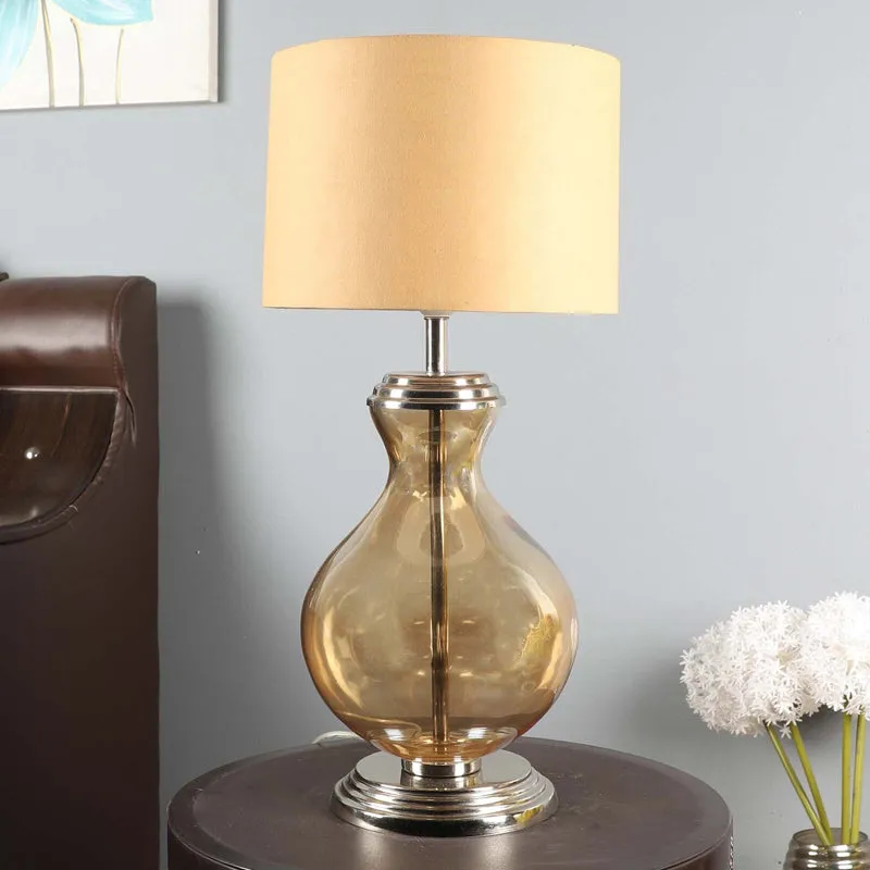 Glassa Glass Table Lamp - Gold,Beige media 4