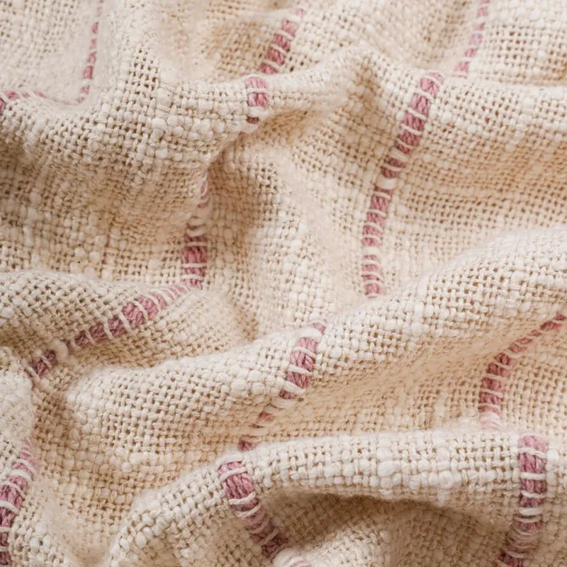 Cinnamon Whirl Striped Throw - Off White media 4