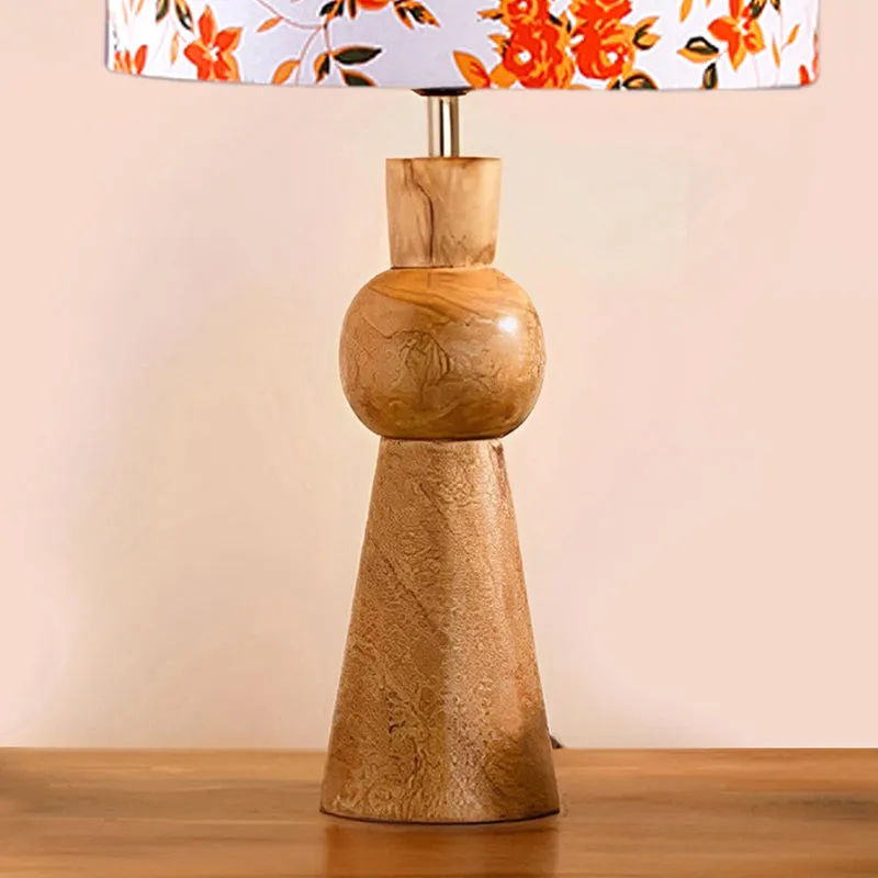 Angler Printed Wooden Table Lamp - Multicolor media 3