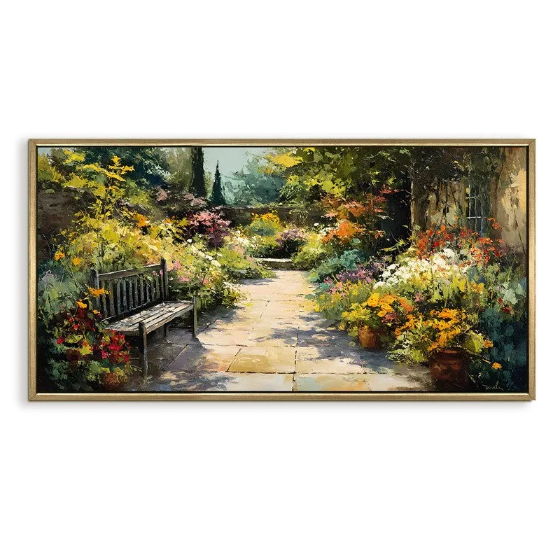 Blossom Path Canvas Wall Painting With Frame media 3