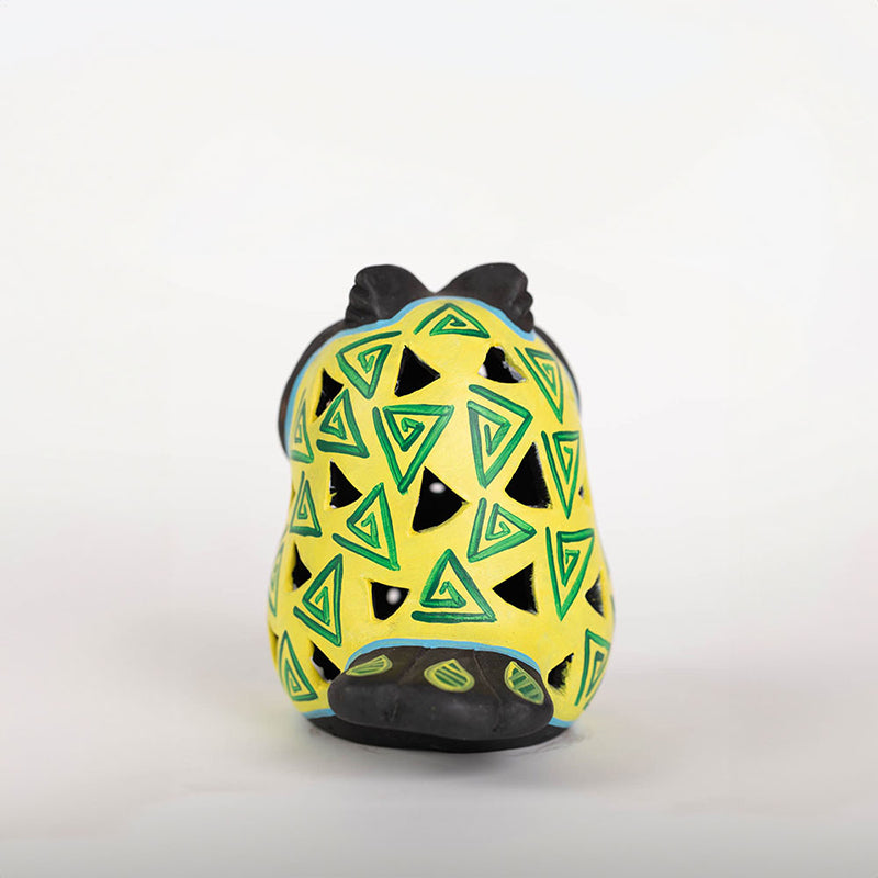 Lumi Owl Terracotta Tea Light Holder - Yellow media 5