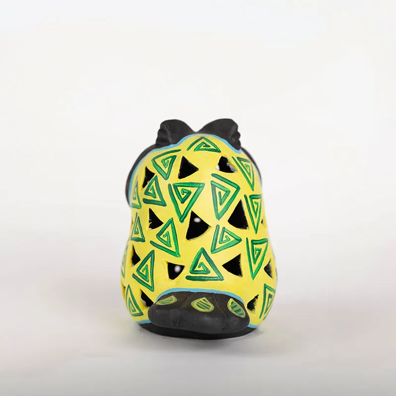Lumi Owl Terracotta Tea Light Holder - Yellow media 5
