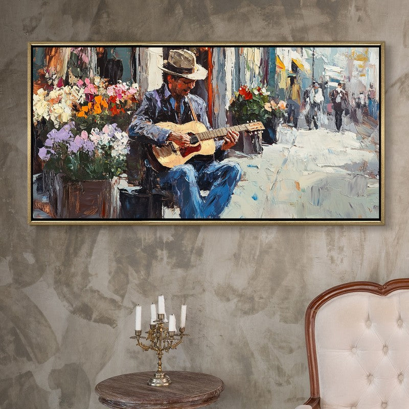 Floral Cadence Canvas Wall Painting With Frame