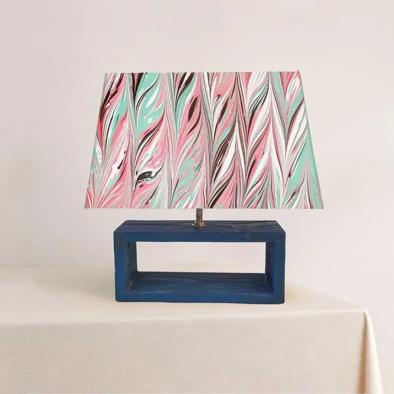 Marbling Handpainted Fabric Table Lamp - Multicolor media 3