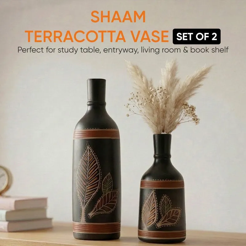Rufaro Tribal Terracotta Vase - Set Of Two media 10