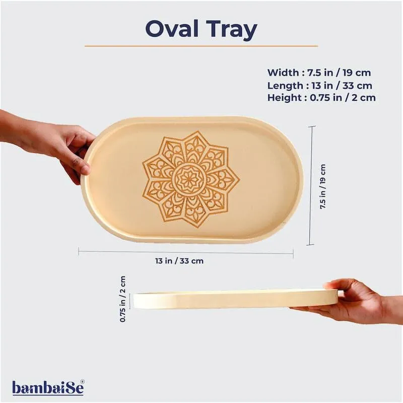 Triva Mandala Serving Tray - Ivory (Single Piece) media 6