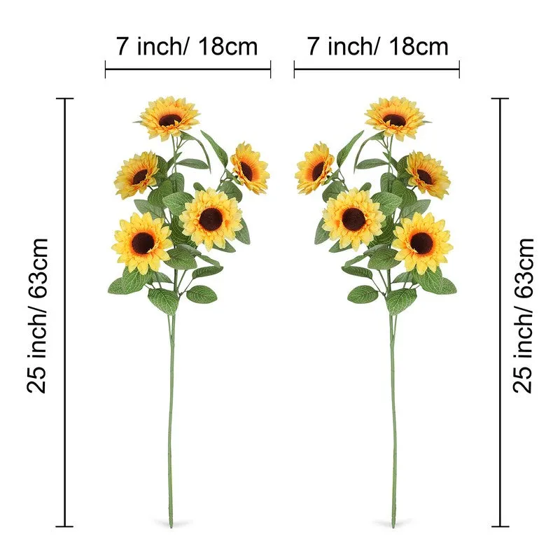 Artificial Sunflower Stick - Set Of Two media 6