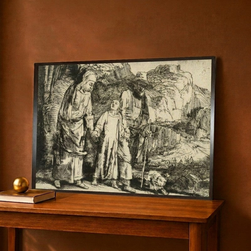 Jesus Ramene Du Temple Canvas Wall Painting - 18 x 12 Inches
