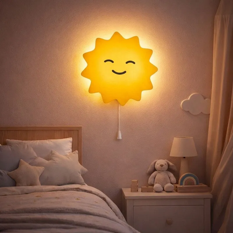Sunelle Battery Operated MDF Wall Lamp - Yellow media 1