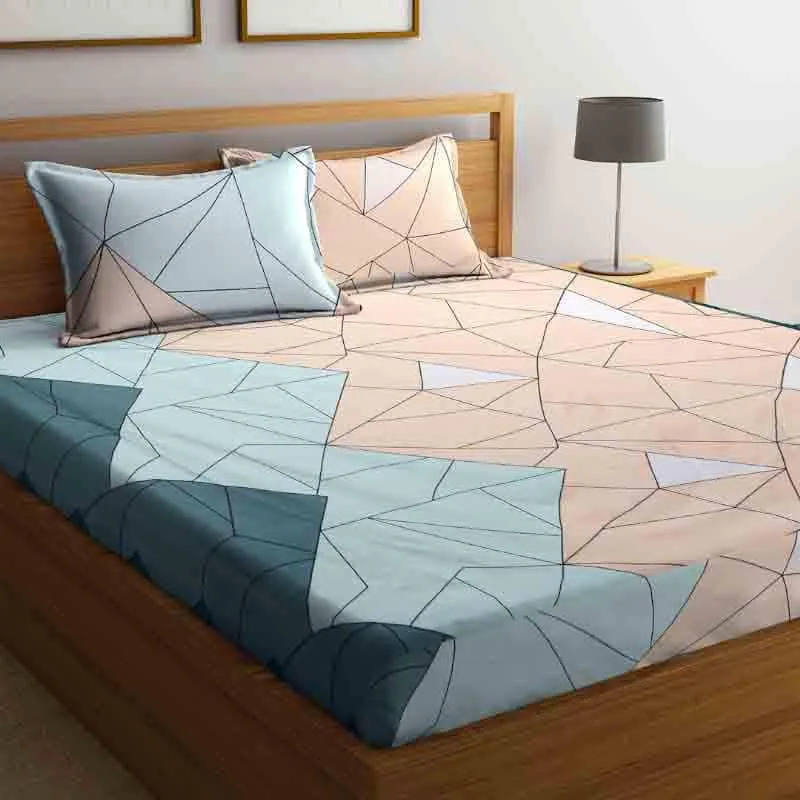 Mosaic Geometric Bedsheet - 130 GSM media 1