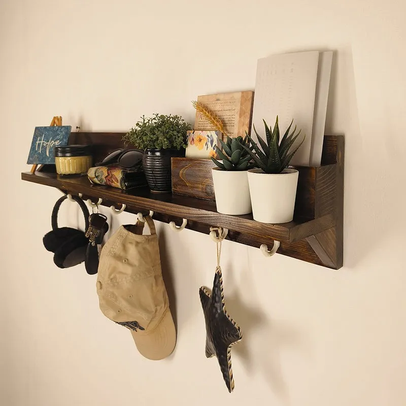 Zentique Wooden Wall Organiser with Key Holders media 4