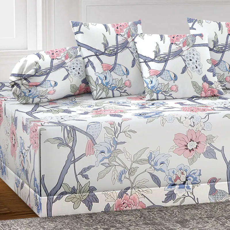 Pastel Forest Diwan Set - Six Piece Set media 3