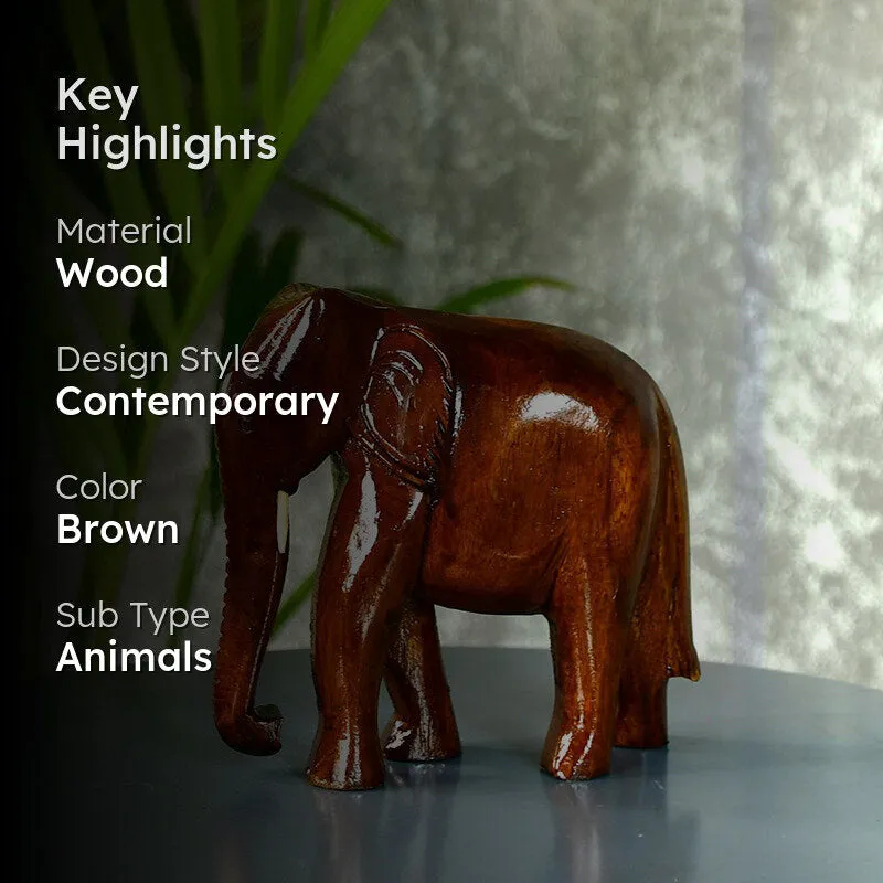 Timber Tusker Wood Showpiece media 2