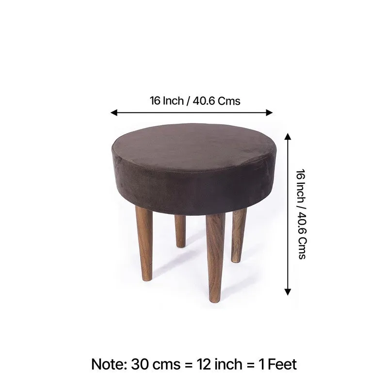Pirox Sheesham Wooden Stools (Brown) - Set Of Two media 10