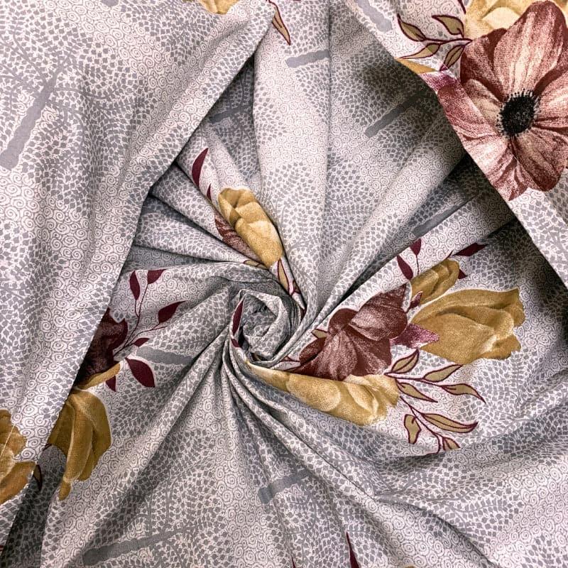 Oakney Floral Cotton Bedsheet - 104 TC media 5
