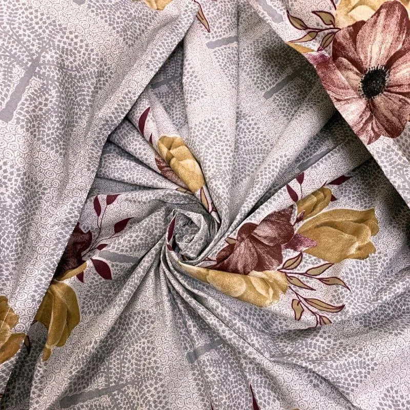 Oakney Floral Cotton Bedsheet - 104 TC media 5