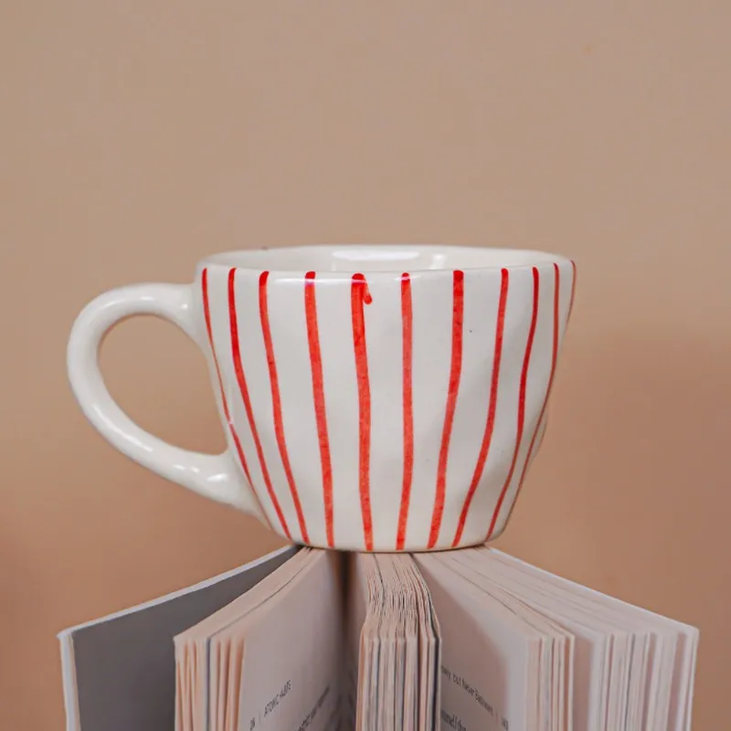Calm Ceramic Tea Cup (240 mL Each) - Set Of Two media 6