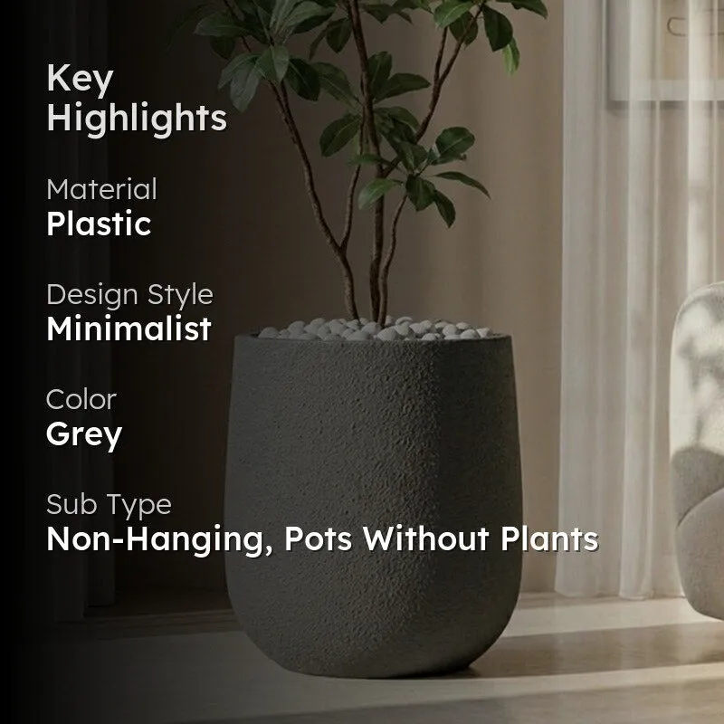 Olivra Floor Planter - Grey - 2