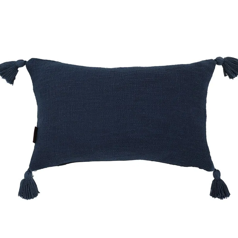 Claira Rectangle Solid Cushion Cover (Dark Blue) - Set Of Two media 10