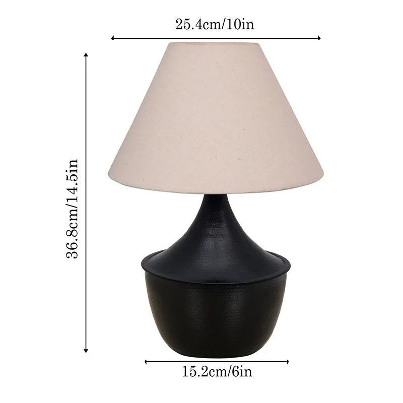 Obliqe Metal Table Lamp - Ivory,Black media 6