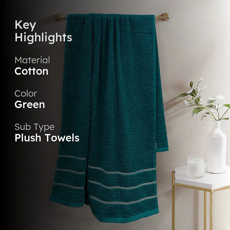 Lisse Cotton Bath Towel - Green media 2