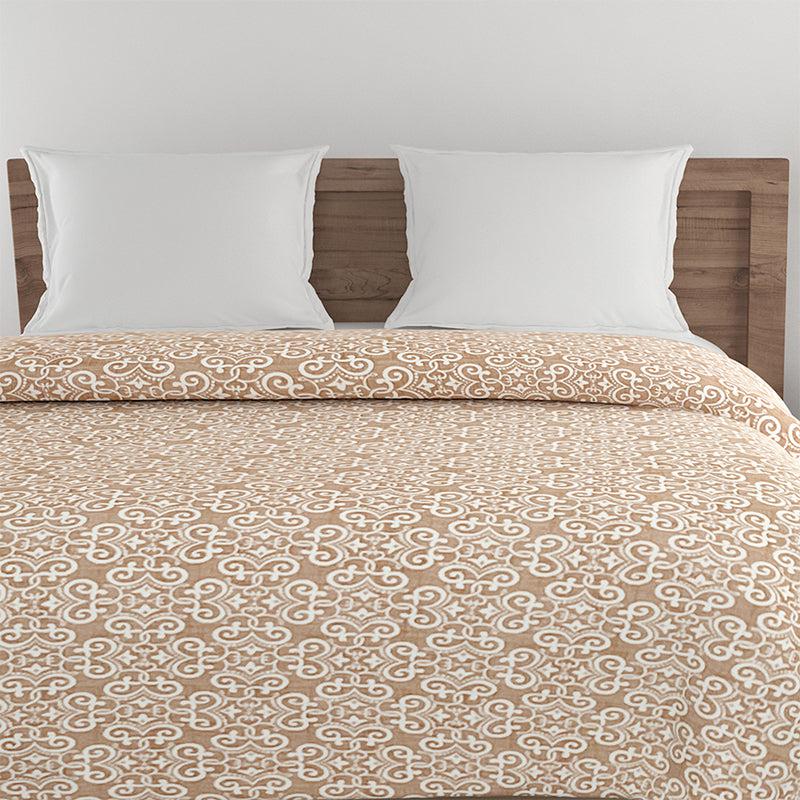 Swayam Daksha Ethnic Cotton Comforter (Brown) - 150 GSM media 3