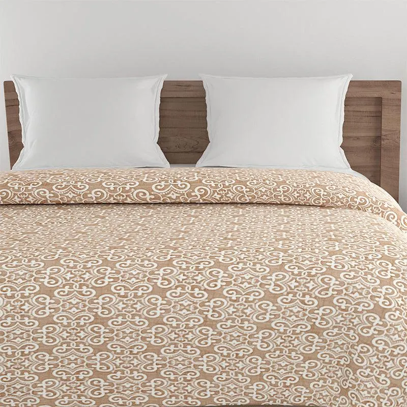 Swayam Daksha Ethnic Cotton Comforter (Brown) - 150 GSM media 3