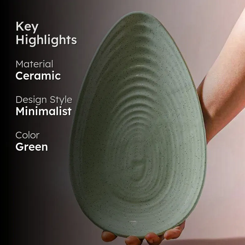 Lemongrass Oyster Handmade Ceramic Platter media 2