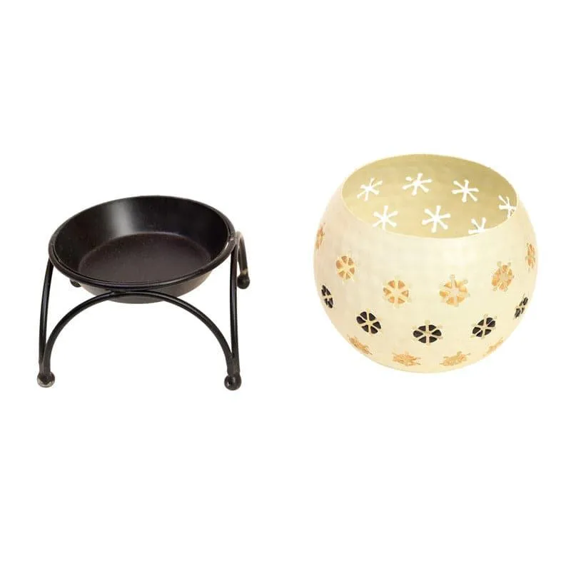 Nahusha Tealight Candle Holder (Cream) - Set Of Two media 5