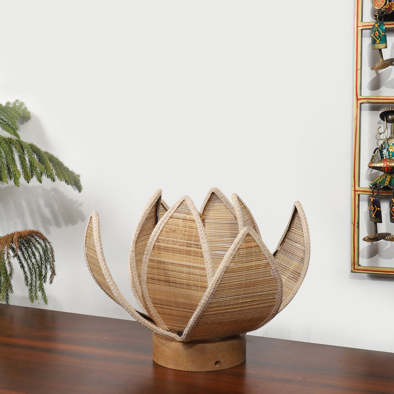 Elowen Bamboo Rose Table Lamp - Beige media 3