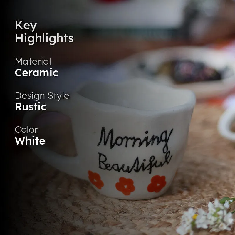 Morning Ceramic Tea Cup (200 mL) - 2