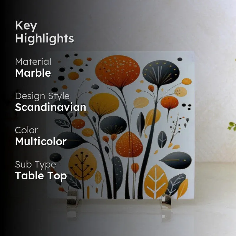 Colorburst Leaves Marble Showpiece media 2