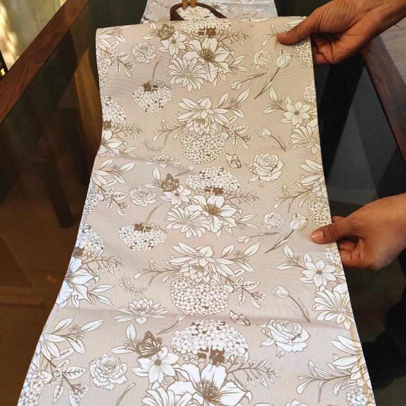 Orvadia Floral Poly Canvas Table runner media 4