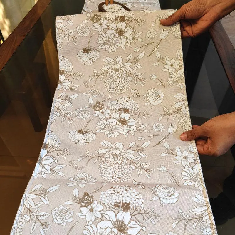 Orvadia Floral Poly Canvas Table runner media 4