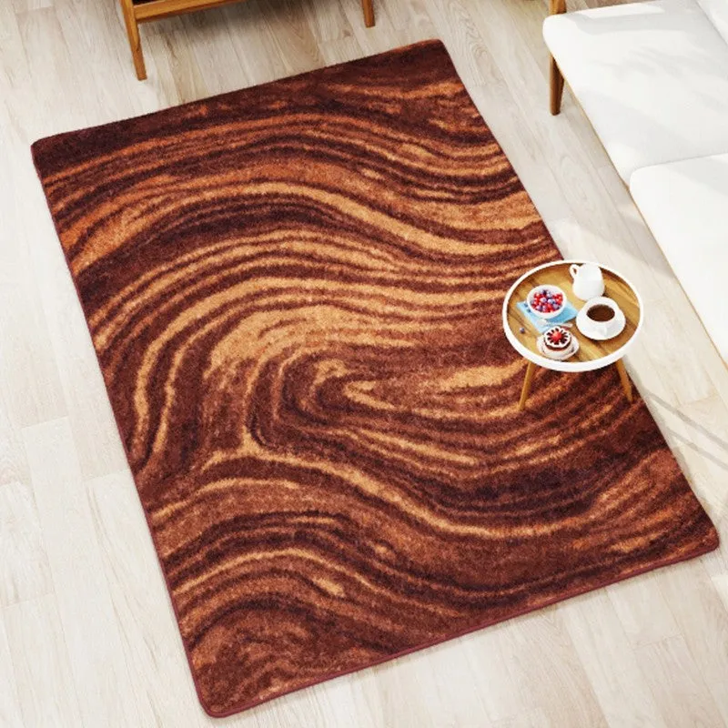 Meyric Abstract Micro Fiber Area Rug - Brown media 3