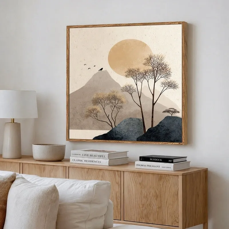 Misty Hills Canvas Wall Art With Frame media 1